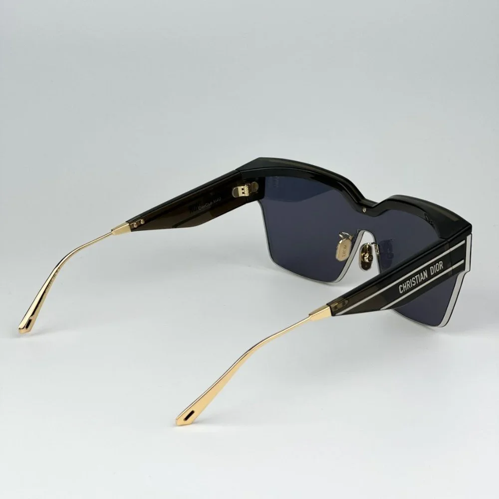 Dior DIORCLUB M4U 55A5 BRAND NEW Sunglasses Black Smoke Mirrored Unisex Shield
